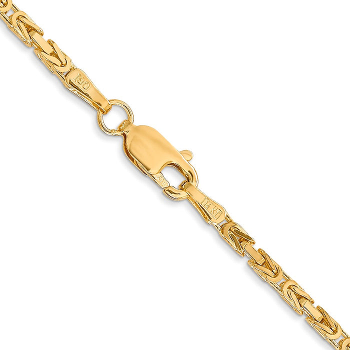 14k 2mm Byzantine Chain