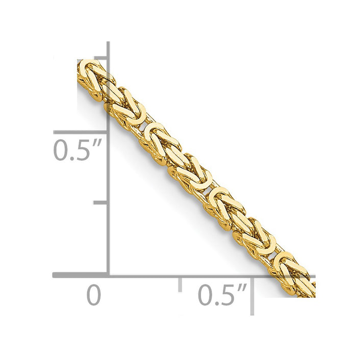 14k 2mm Byzantine Chain