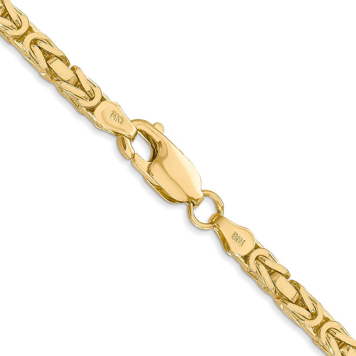 14k 3.25mm Byzantine Chain