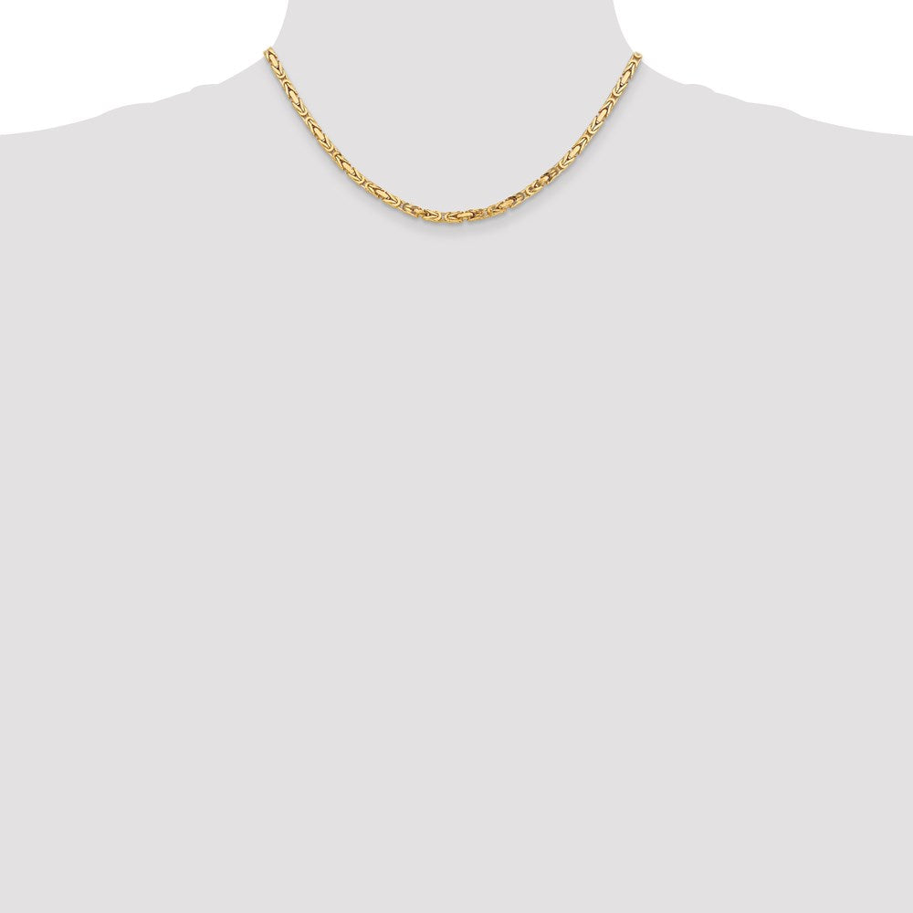 14k 3.25mm Byzantine Chain