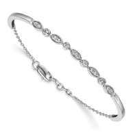 Thumbnail for 14k White Gold Diamond Bangle Bracelet