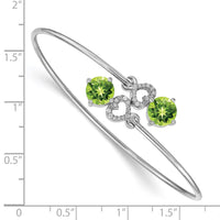 Thumbnail for 14k White Gold Diamond Flexible Bangle