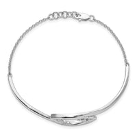 Thumbnail for 14k White Gold Fancy Round Diamond 7in w/.5in ext Bracelet