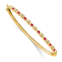 Thumbnail for 14k Ruby and Diamond Bangle