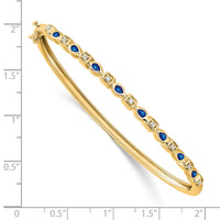 Thumbnail for 14k Sapphire and Diamond Bangle