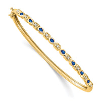 Thumbnail for 14k Sapphire and Diamond Bangle
