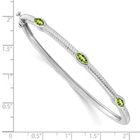 Thumbnail for 14k White Gold Marquise Bangle