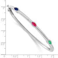 Thumbnail for 14k White Gold Marquise Bangle