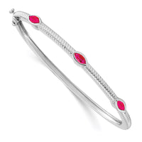 Thumbnail for 14k White Gold Marquise Bangle
