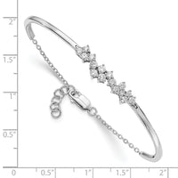 Thumbnail for 14k White Gold Diamond Bangle Bracelet