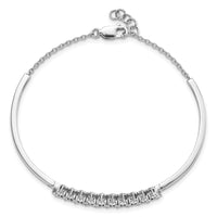 Thumbnail for 14k White Gold Diamond Bangle Bracelet
