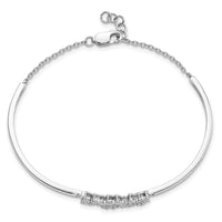 Thumbnail for 14k White Gold Diamond Bangle Bracelet