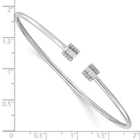 Thumbnail for 14k White Gold Diamond Cuff Bangle