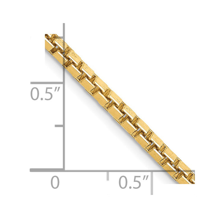 14k 2.5mm Box Chain