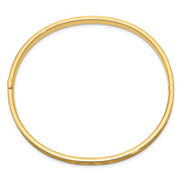 Thumbnail for 14k 3/16 Diamond-cut Concave Hinged Bangle Bracelet