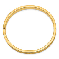 Thumbnail for 14k 5/16 Oversize Diamond-cut Concave Hinged Bangle Bracelet