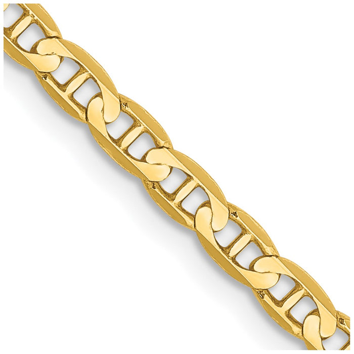 14k 3mm Concave Anchor Chain