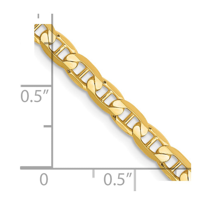 14k 3.75mm Concave Anchor Chain