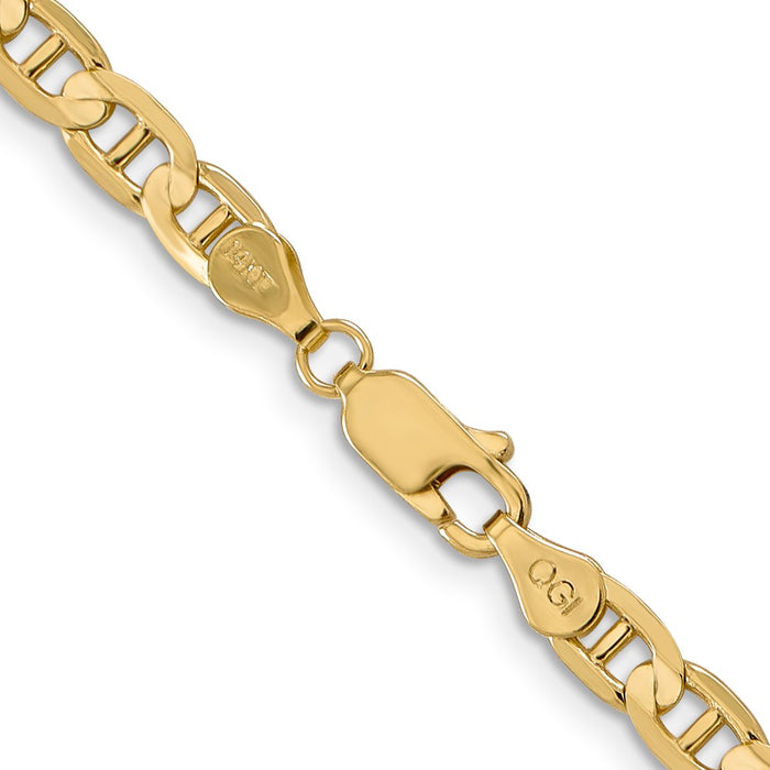 14k 4.5mm Concave Anchor Chain