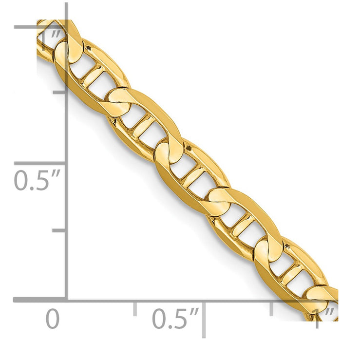 14k 4.5mm Concave Anchor Chain