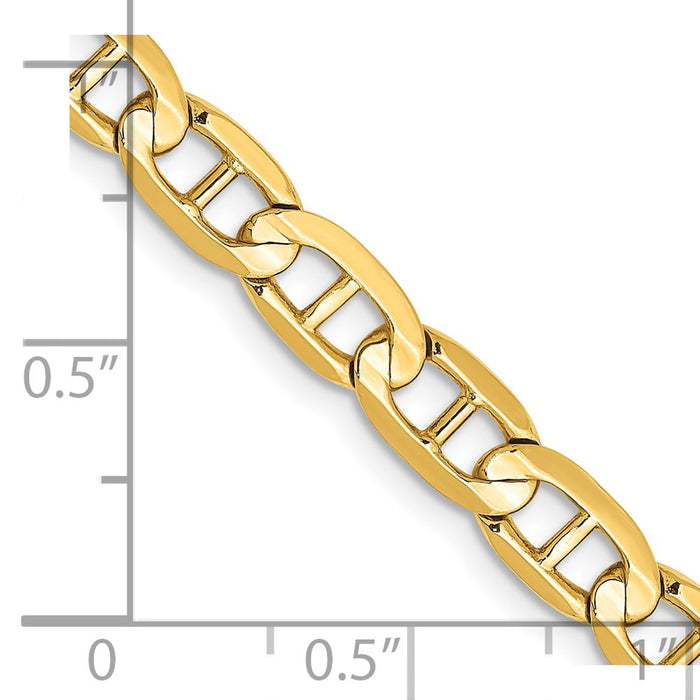 14k 5.25mm Concave Anchor Chain