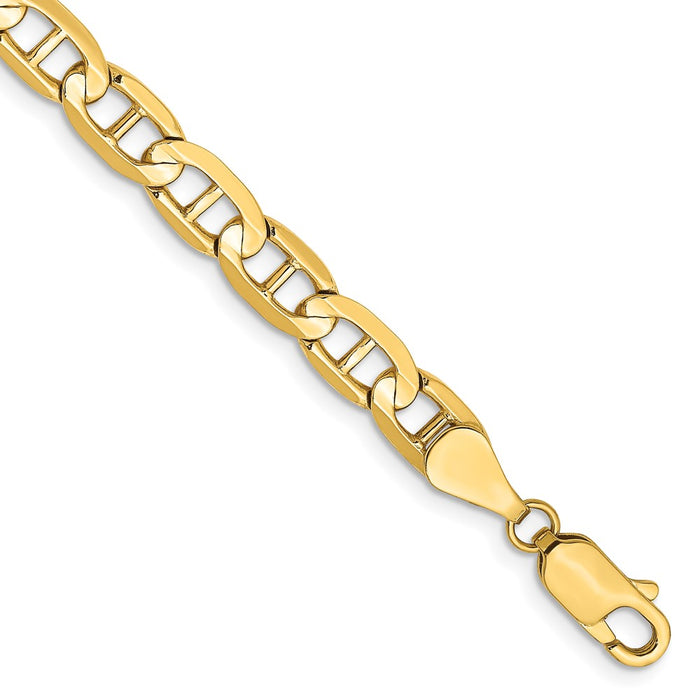 14k WG 5.25mm Concave Anchor Chain