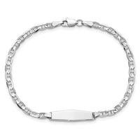 Thumbnail for 14k WG Soft Diamond Shape Anchor Link ID Bracelet