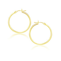 Thumbnail for 14k Yellow Gold Polished Hoop Earrings (25 mm)