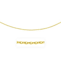 Thumbnail for 3.5mm 14k Yellow Gold Pendant Chain with Textured Links