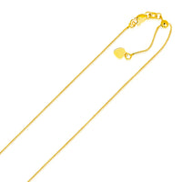 Thumbnail for 14k Yellow Gold Adjustable Box Chain 0.7mm