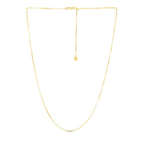 Thumbnail for 14k Yellow Gold Adjustable Box Chain 0.7mm