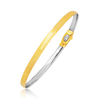 Thumbnail for 3.0 mm 14k Two Tone Gold Reversible Omega