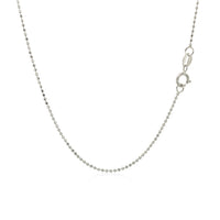 Thumbnail for 14k White Gold Diamond-Cut Bead Chain 1.0mm