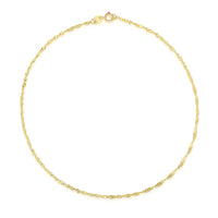 Thumbnail for 14k Yellow Gold Singapore Anklet 1.5mm