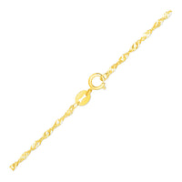 Thumbnail for 14k Yellow Gold Singapore Anklet 1.5mm