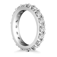 Thumbnail for 14k White Gold Round Cut Diamond Eternity Ring
