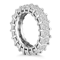 Thumbnail for Exquisite 14k White Gold Emerald Cut Diamond Eternity Ring