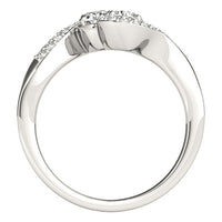 Thumbnail for 14k White Gold Curved Band Style Two Diamond Ring (5/8 cttw)