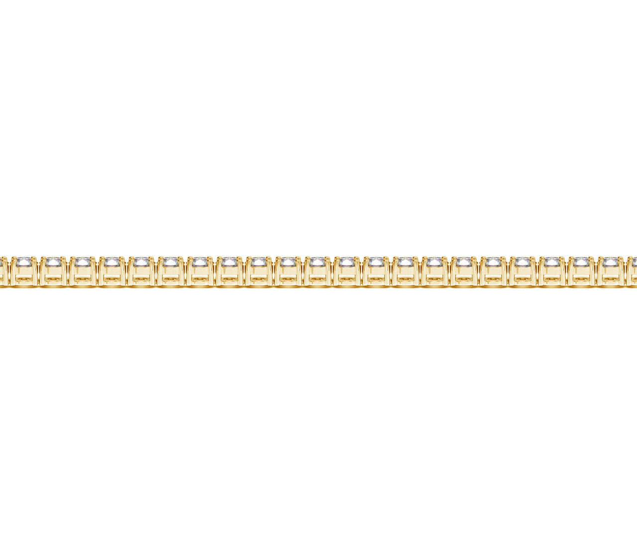 14k Yellow Gold Round Diamond Tennis Bracelet (3 cttw)