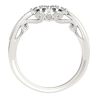 Thumbnail for Two Stone Diamond Ring With Milgrain Design In 14k White Gold (3/4 cttw)
