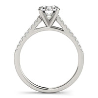 Thumbnail for 14k White Gold Pronged Round Diamond Engagement Ring (1 5/8 cttw)