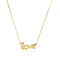 Thumbnail for 14k Yellow Gold Script LOVE Necklace