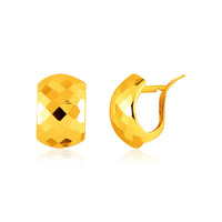Thumbnail for 14k Yellow Gold Geometric Texture Earrings
