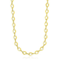 Thumbnail for 14k Yellow Gold Textured Infinity and Marquis Motif Necklace