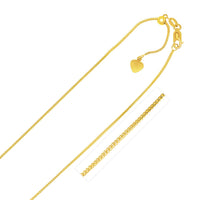 Thumbnail for 14k Yellow Gold Adjustable Franco Chain 0.9mm