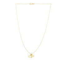 Thumbnail for 14k Yellow Gold Anchor   Heart   and Skeleton Key Cluster Charm Necklace