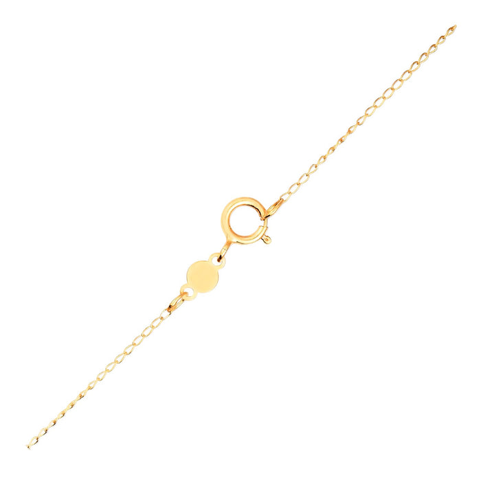 14k Yellow Gold Anchor   Heart   and Skeleton Key Cluster Charm Necklace