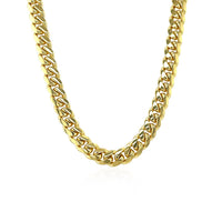Thumbnail for 5.3mm 14k Yellow Gold Miami Cuban Semi Solid Chain