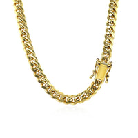 Thumbnail for 5.3mm 14k Yellow Gold Miami Cuban Semi Solid Chain