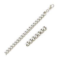Thumbnail for 6.7mm 14k White Gold Miami Cuban Semi Solid Bracelet